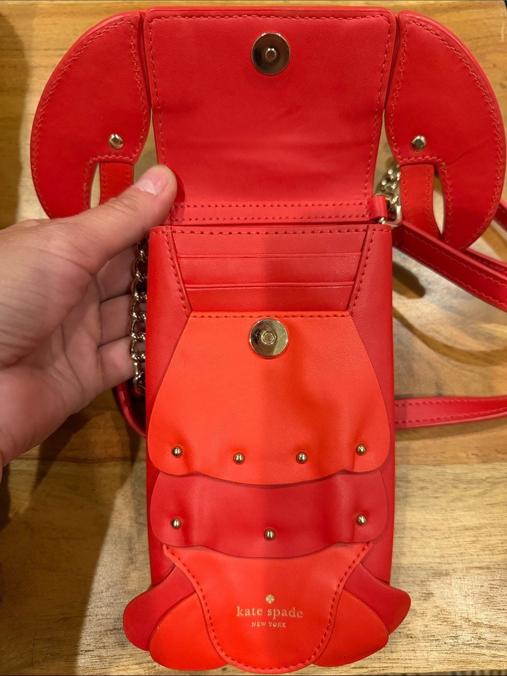 NWOT Kate Spade Lobster North South Crossbody Phone Case and Wallet on Chain - Picture 3 of 4
